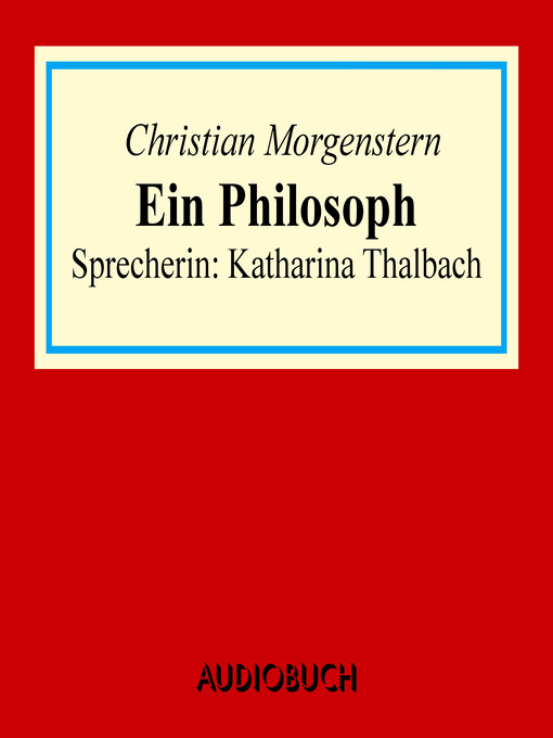 Title details for Ein Philosoph by Christian Morgenstern - Available